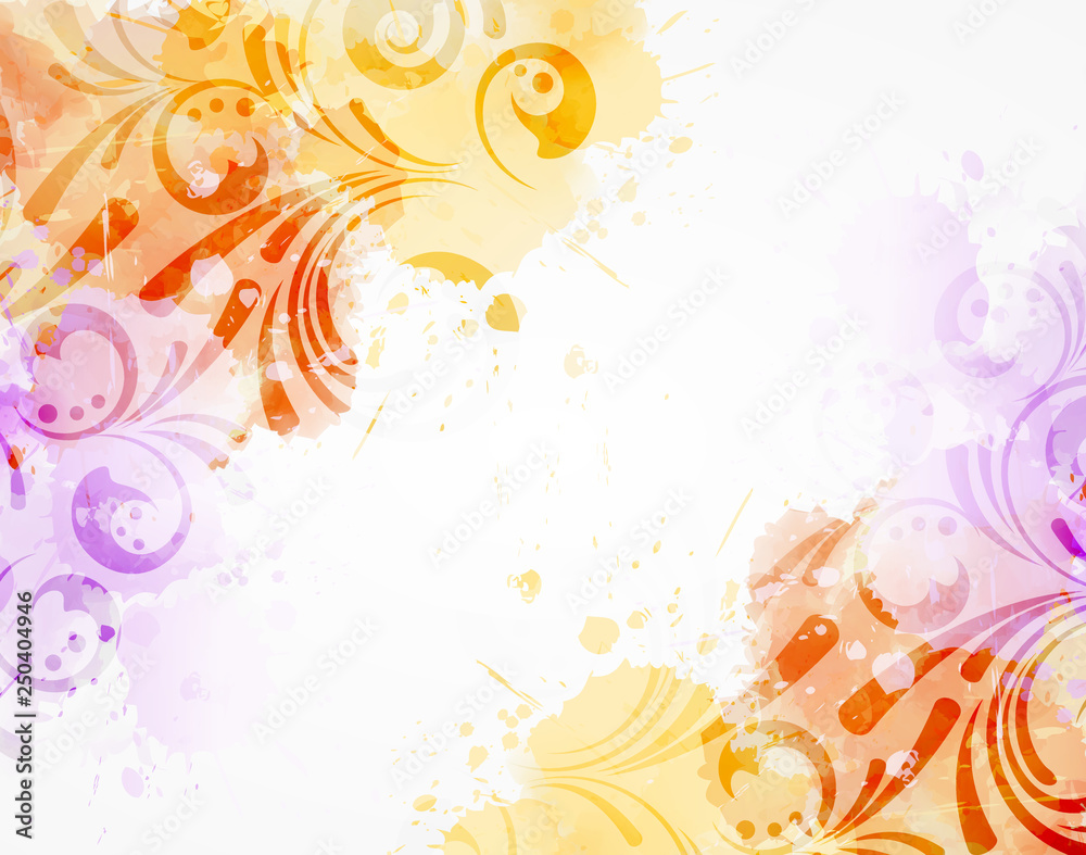 Abstract background with floral swirls