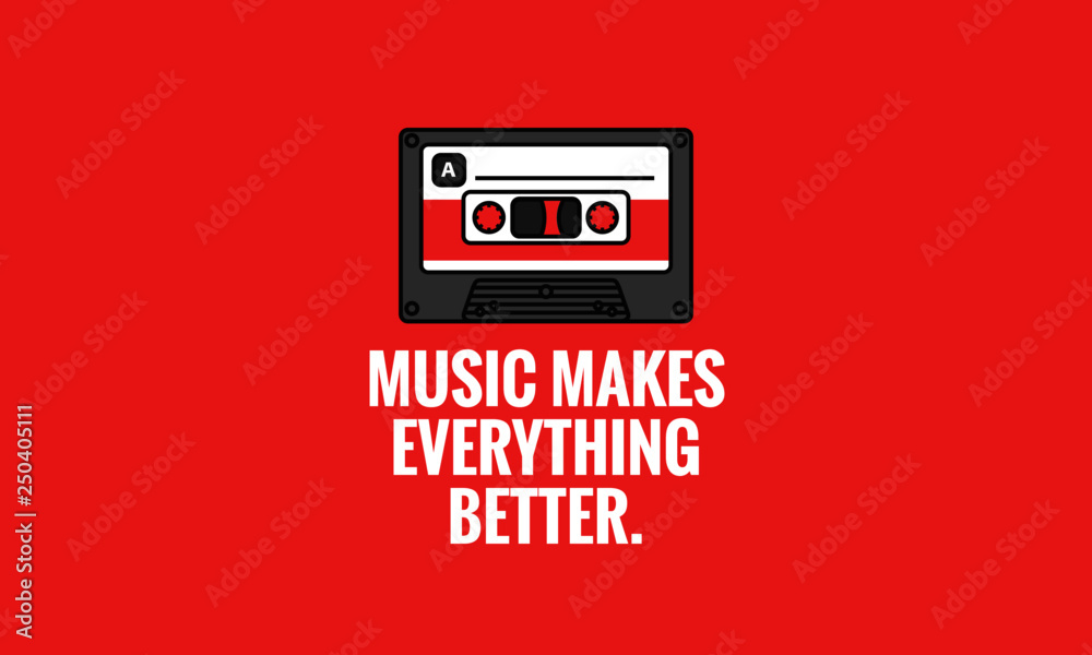 Music makes everything better Quote Poster Design Music makes everything better Quote Poster Design