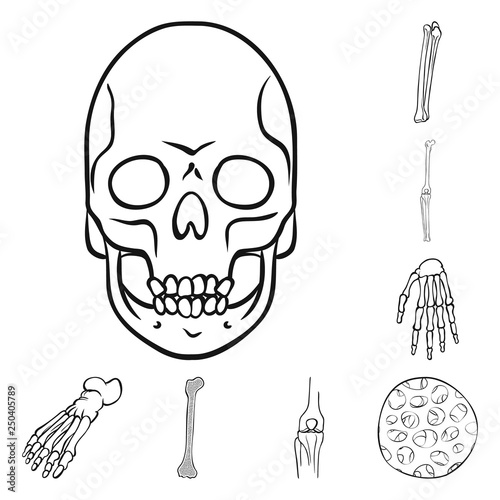 Vector illustration of medicine and clinic logo. Collection of medicine and medical stock symbol for web.