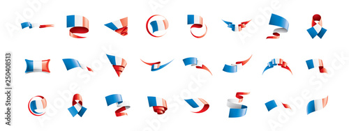 France flag, vector illustration on a white background.