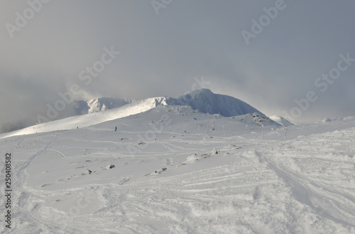 the Chopok peak in Low Tatras mountain Slovakia at winter
