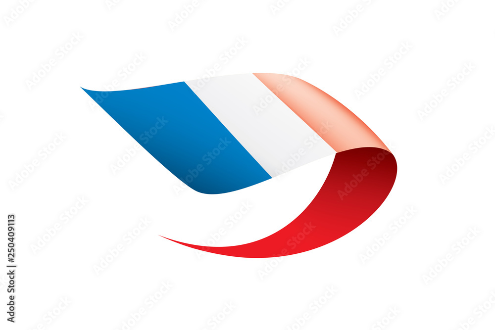 France flag, vector illustration on a white background. France flag, vector illustration on a white background.