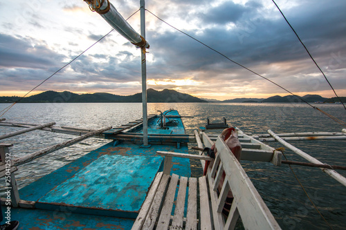 Philippine Coron Island Sunset on board © hachiko