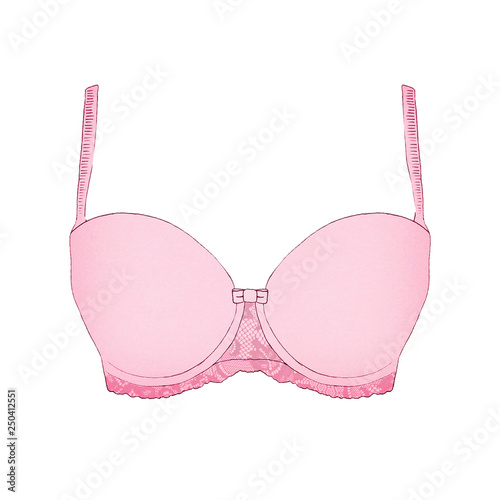 Pink Padded Bra Illustration