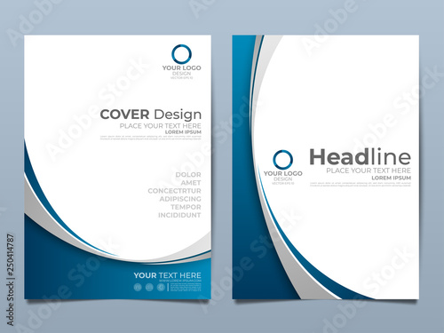 Blue corporate identity cover business vector design, Flyer brochure advertising abstract background, Leaflet Modern poster magazine layout template, Annual report for presentation.