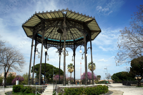 Beautiful summerhouse in the Sicilian park in the spring. photo