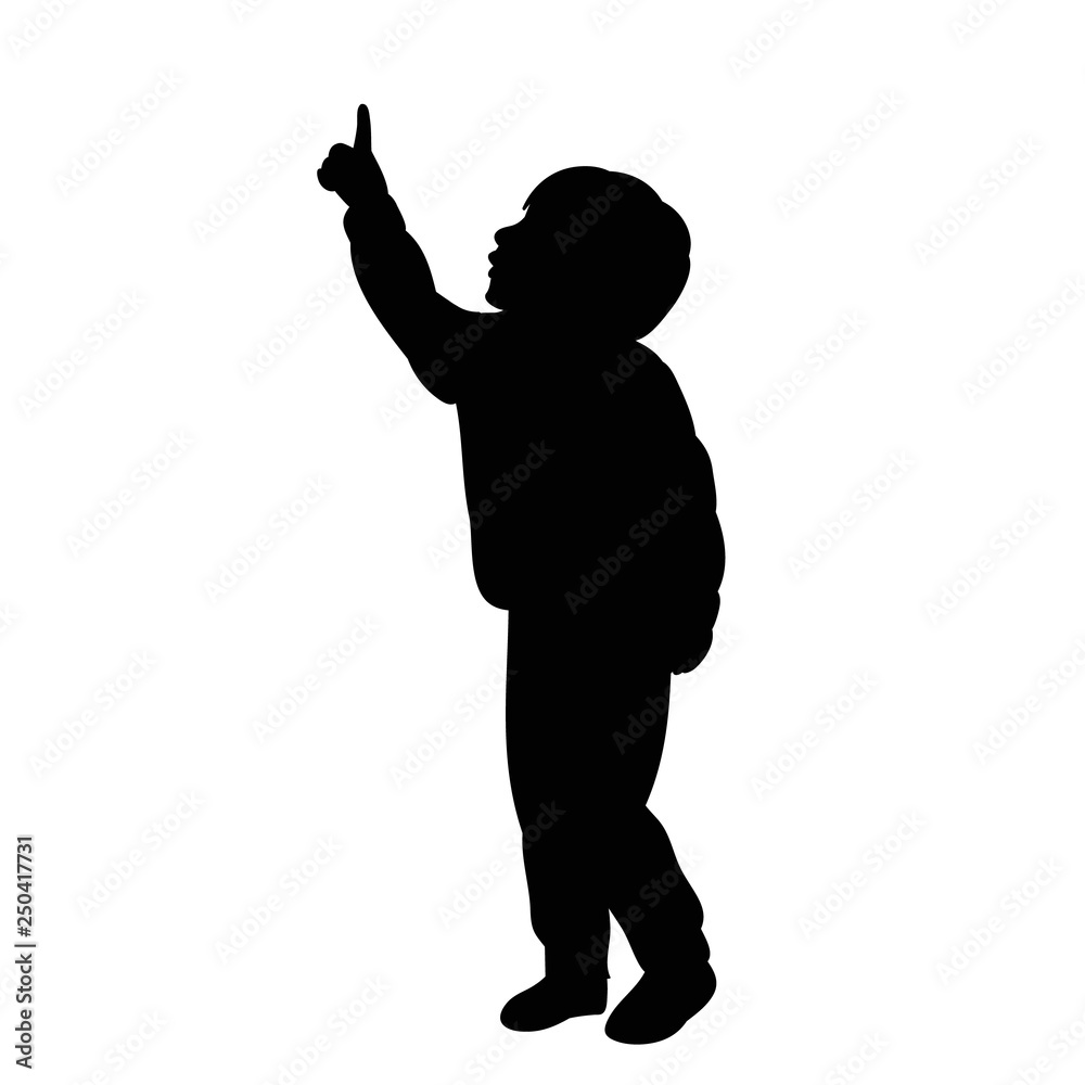  silhouette child, boy, shows