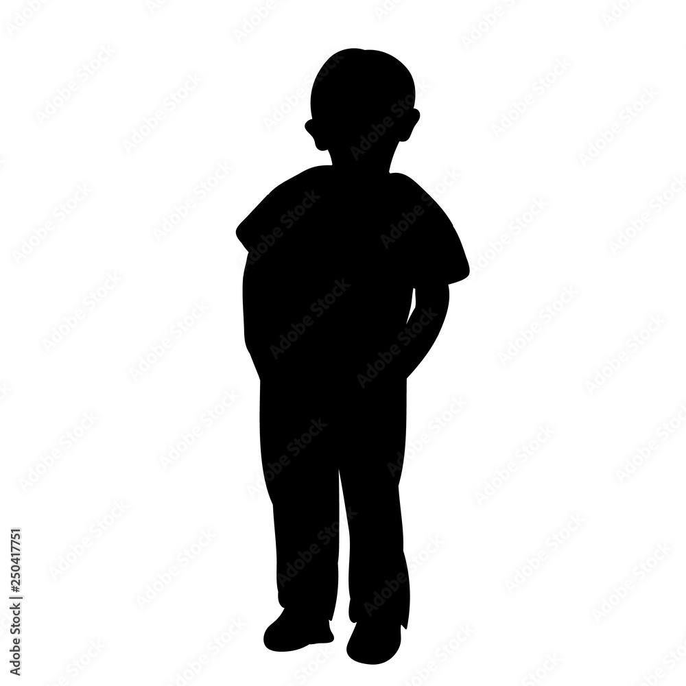 silhouette child, boy
