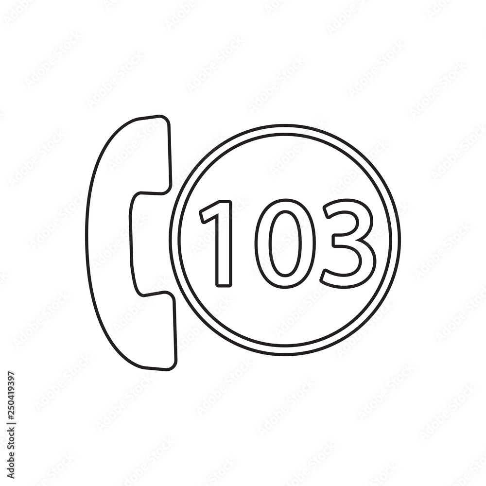 emergency call icon. Element of fire guardfor mobile concept and web apps icon. Outline, thin line icon for website design and development, app development emergency call icon. Element of fire guardfor mobile concept and web apps icon. Outline, thin line icon for website design and development, app development