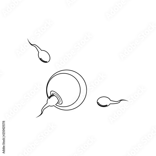 fertilization icon. Element of Human parts for mobile concept and web apps icon. Outline, thin line icon for website design and development, app development