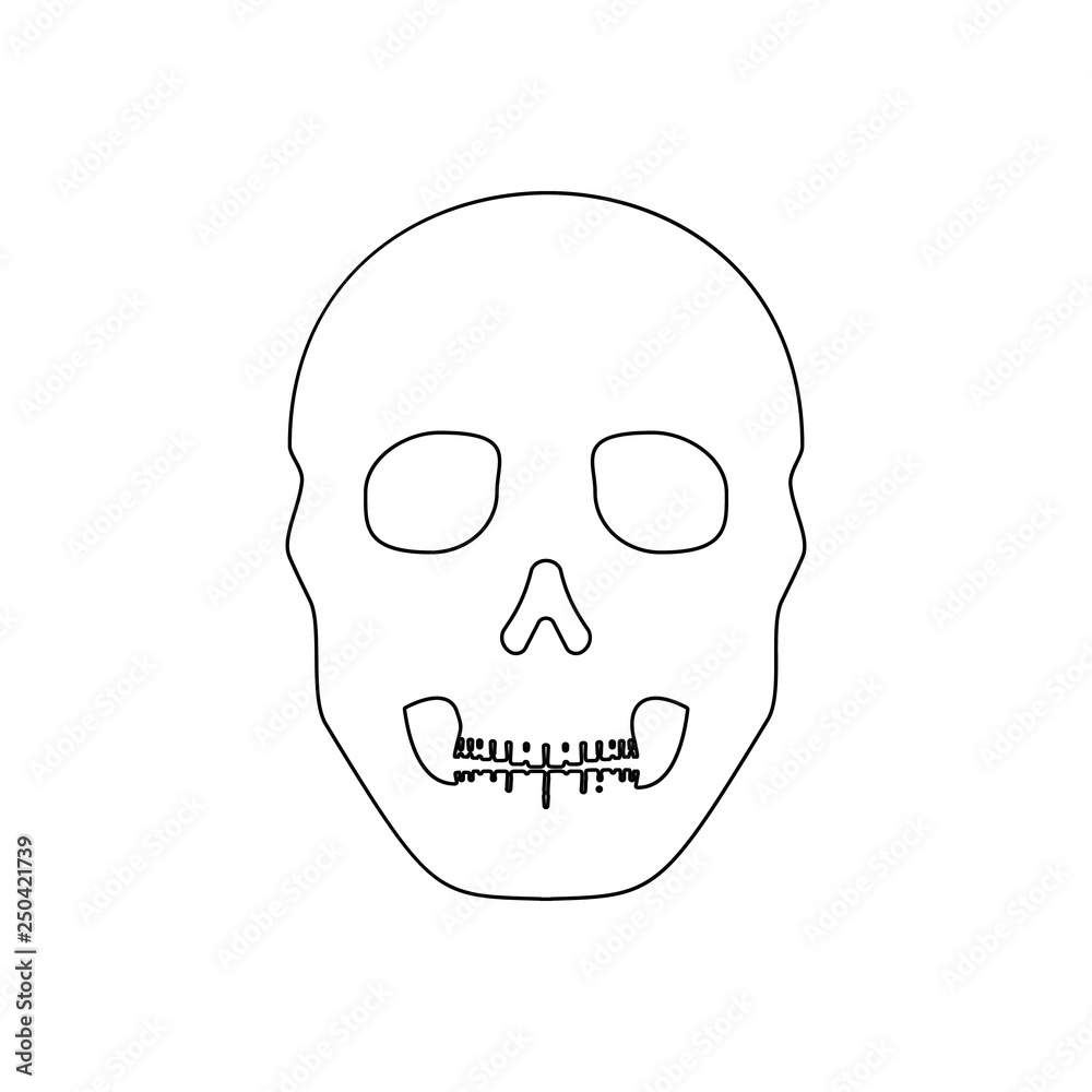human skull icon. Element of Human parts for mobile concept and web apps icon. Outline, thin line icon for website design and development, app development human skull icon. Element of Human parts for mobile concept and web apps icon. Outline, thin line icon for website design and development, app development