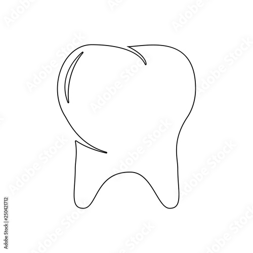 silhouette of a molar tooth icon. Element of Human parts for mobile concept and web apps icon. Outline, thin line icon for website design and development, app development