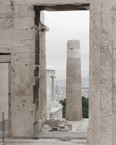 Acropolis view temple in Athens, Greece
