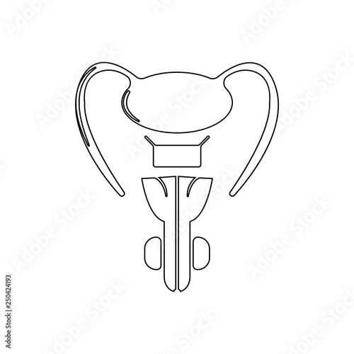 womb of a woman icon. Element of Human parts for mobile concept and web apps icon. Outline, thin line icon for website design and development, app development