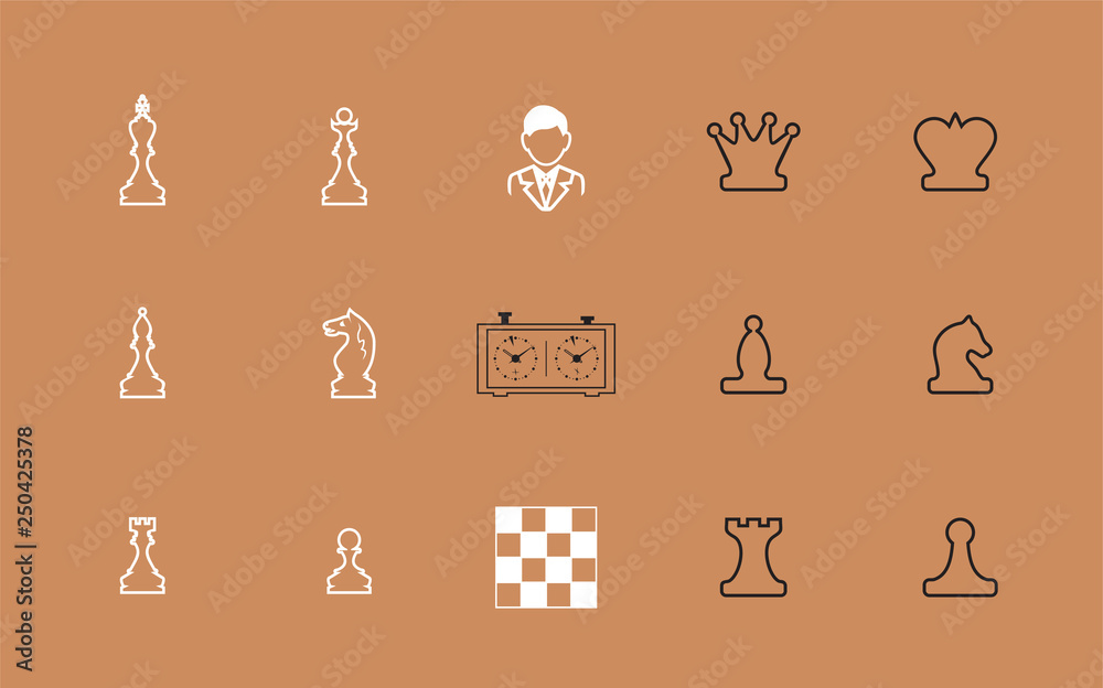 Chess Rook Contour Illustration Stock Illustration - Download