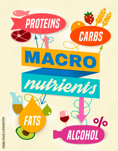 Macronutrients landscape poster