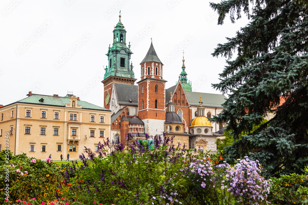 The Royal Archcathedral Basilica of Saints Stanislaus and Wenceslaus in Wawel Castle in Krakow, Poland