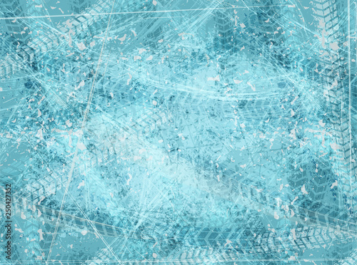 Grunge tire tracks background