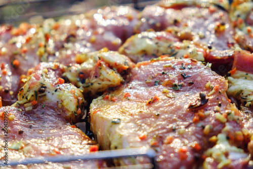 Beef meat steaks. Fresh raw...