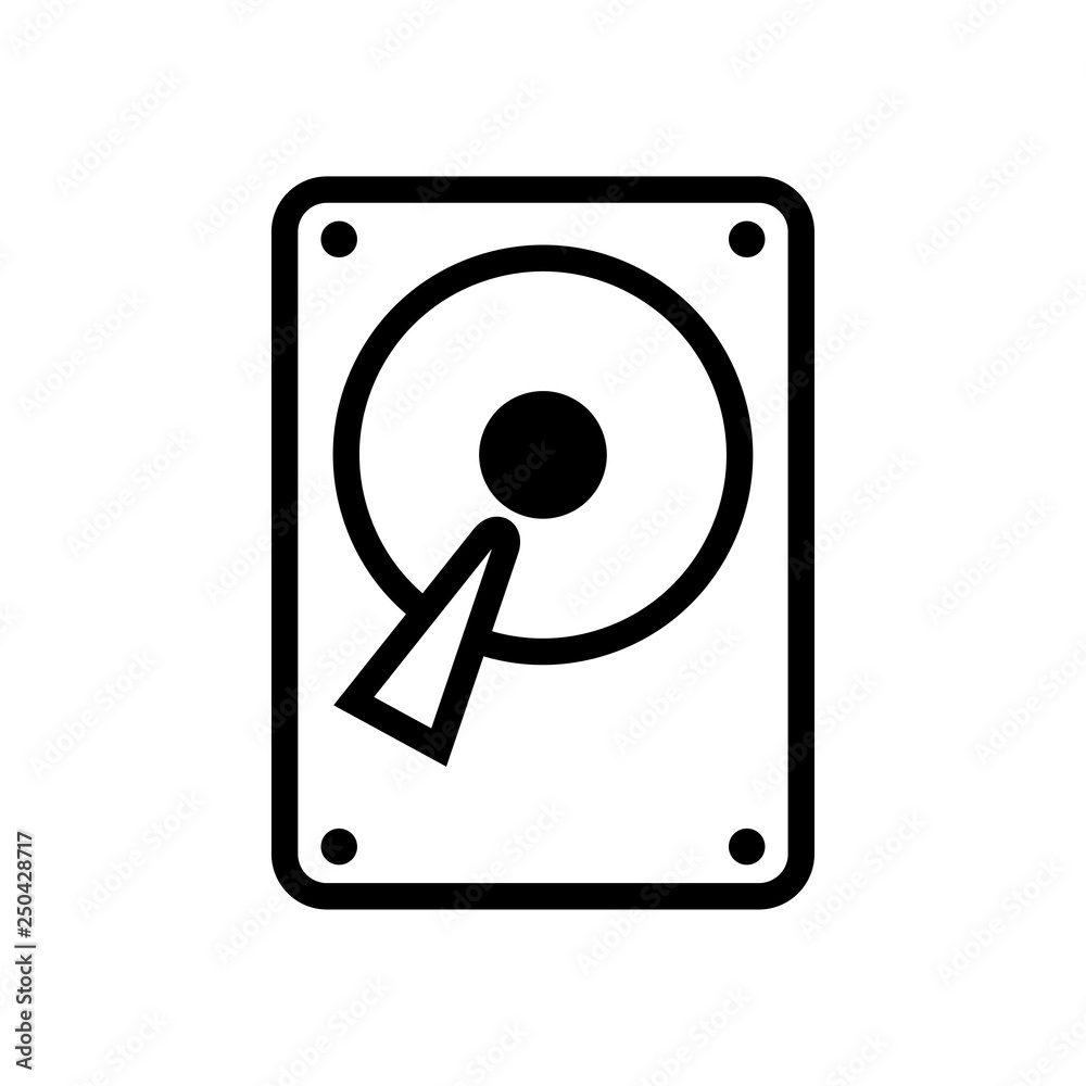 Harddisk icon design template vector isolated Harddisk icon design template vector isolated