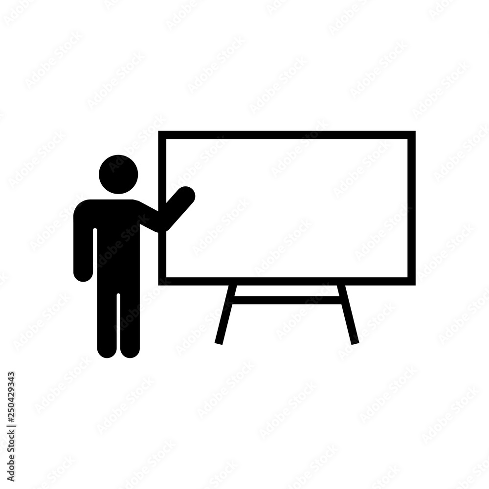 Presentation icon design template vector isolated Presentation icon design template vector isolated