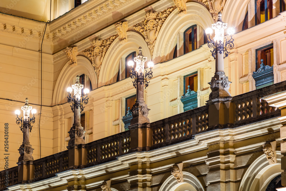 Fototapeta premium Juliusz Slowacki Theatre in Krakow, Poland at night