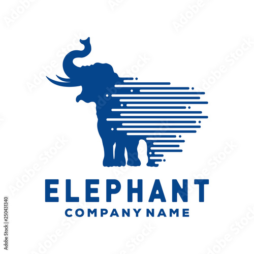 Elephant vector logo template