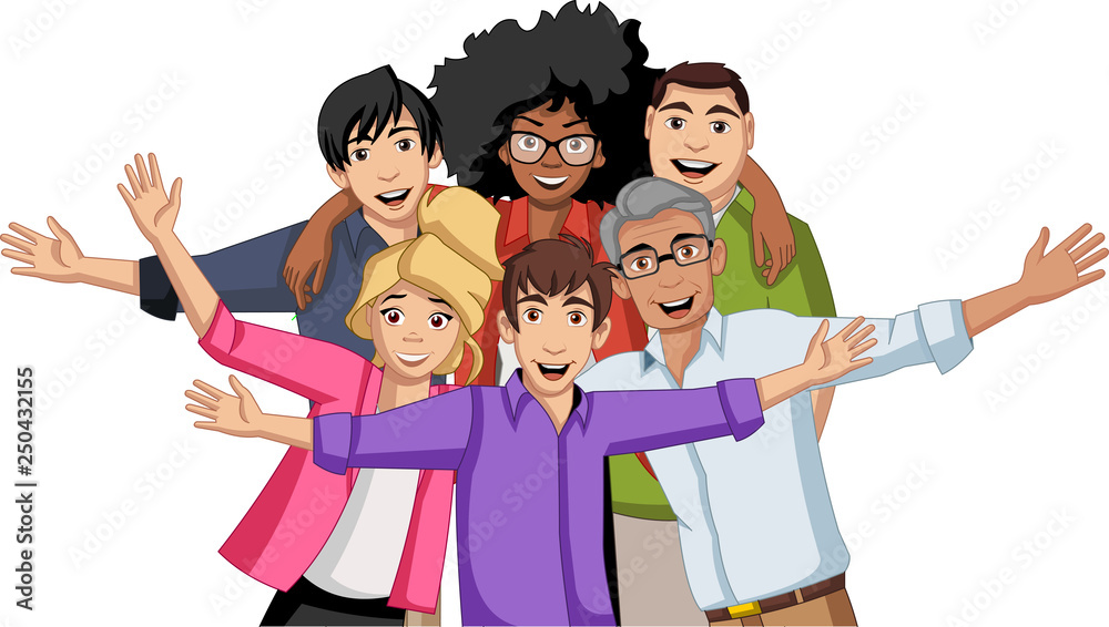 clipart happy people