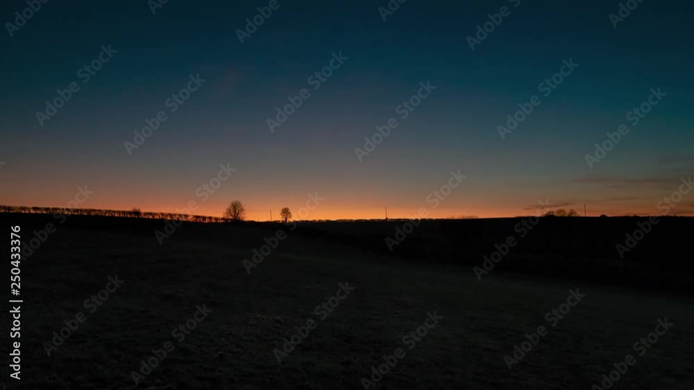 Empty Field Sunset In The Countryside Empty Field Sunset In The Countryside