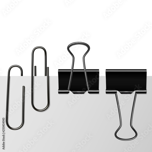 set of paper clip isolated on white background