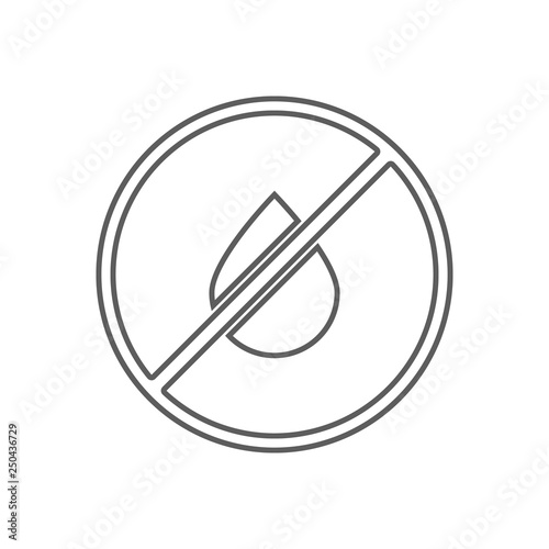 prohibition on oil production icon. Element of Oil for mobile concept and web apps icon. Outline, thin line icon for website design and development, app development