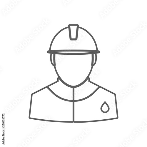 oilman icon. Element of Oil for mobile concept and web apps icon. Outline, thin line icon for website design and development, app development