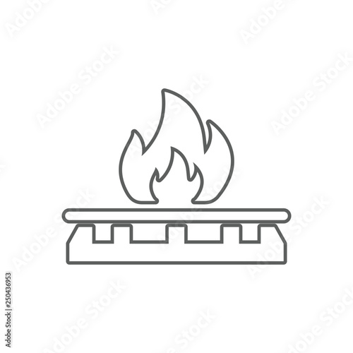 gas stove icon. Element of Oil for mobile concept and web apps icon. Outline, thin line icon for website design and development, app development