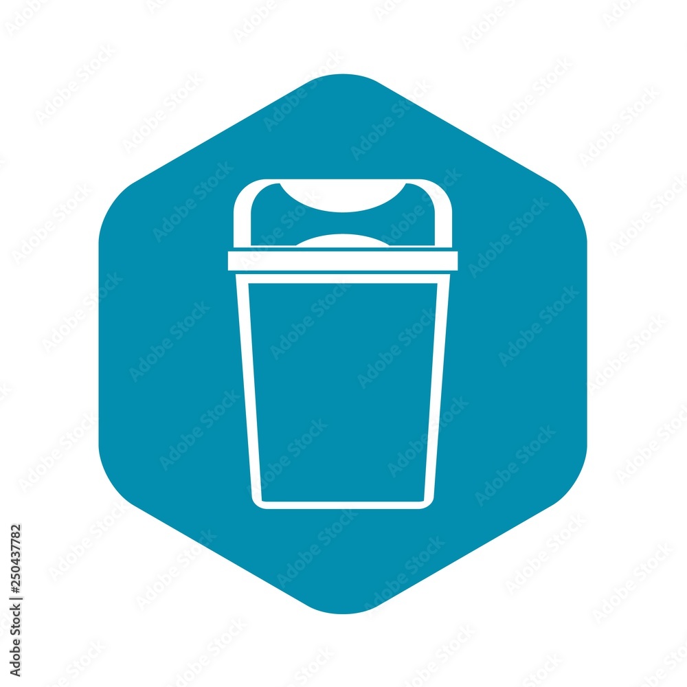Trash can icon in simple style isolated on white background Trash can icon in simple style isolated on white background