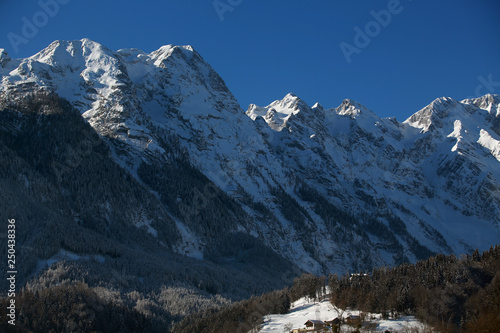 Schilderij op canvas snow mountain in austria