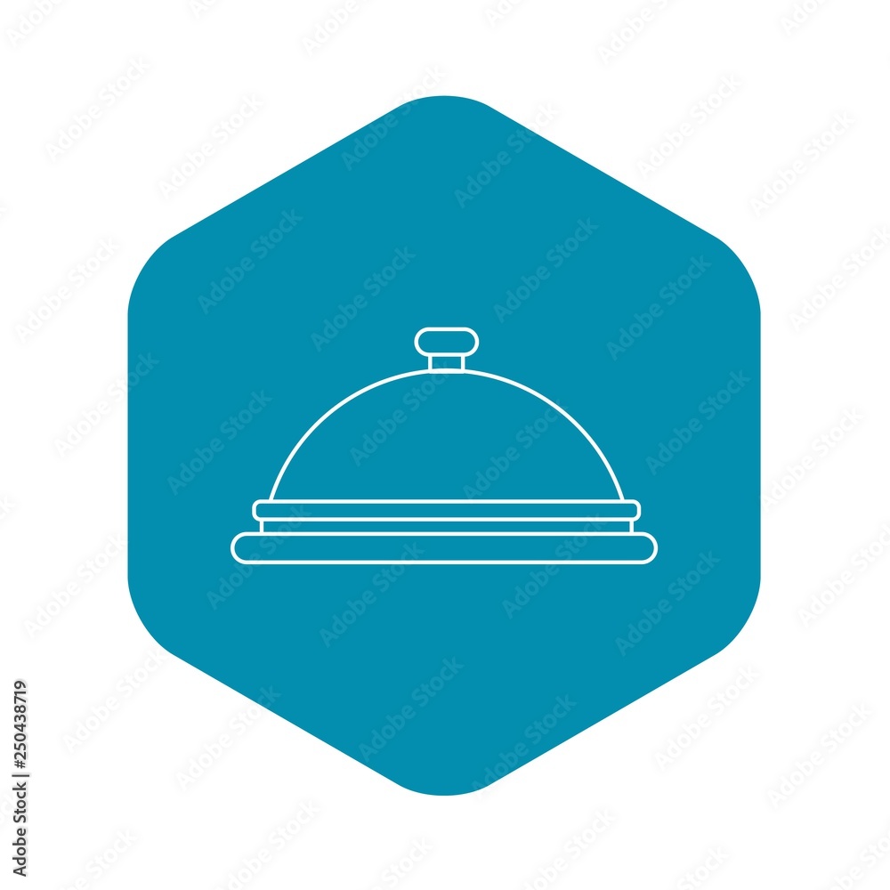 Cloche icon. Outline illustration of cloche vector icon for web Cloche icon. Outline illustration of cloche vector icon for web