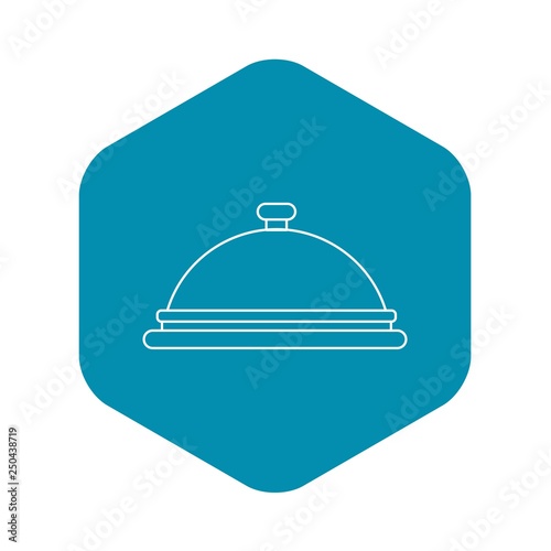 Cloche icon. Outline illustration of cloche vector icon for web