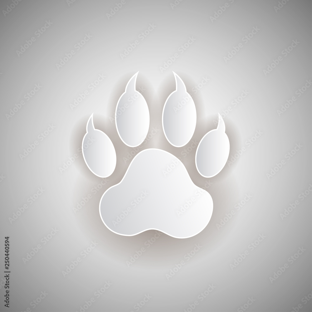 paw print isolated on white background
