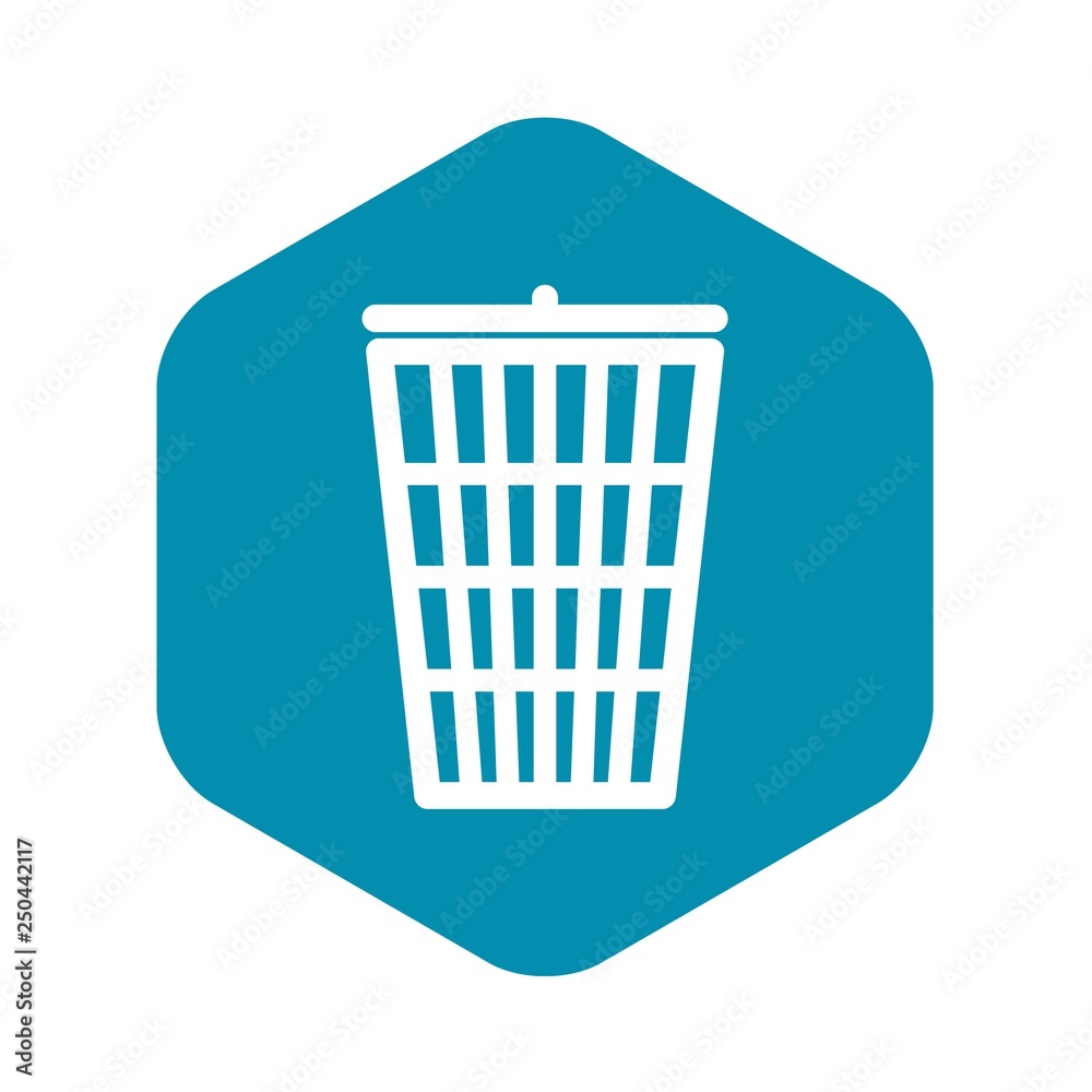 Trash can icon in simple style isolated on white background Trash can icon in simple style isolated on white background