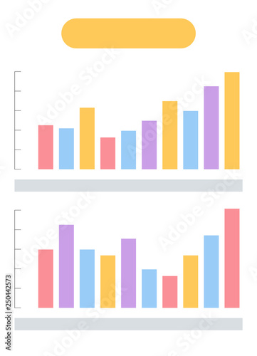 Data in visual representation vector  analyzed info placed in graphics. Infographic business projects information and result. Visualization structure