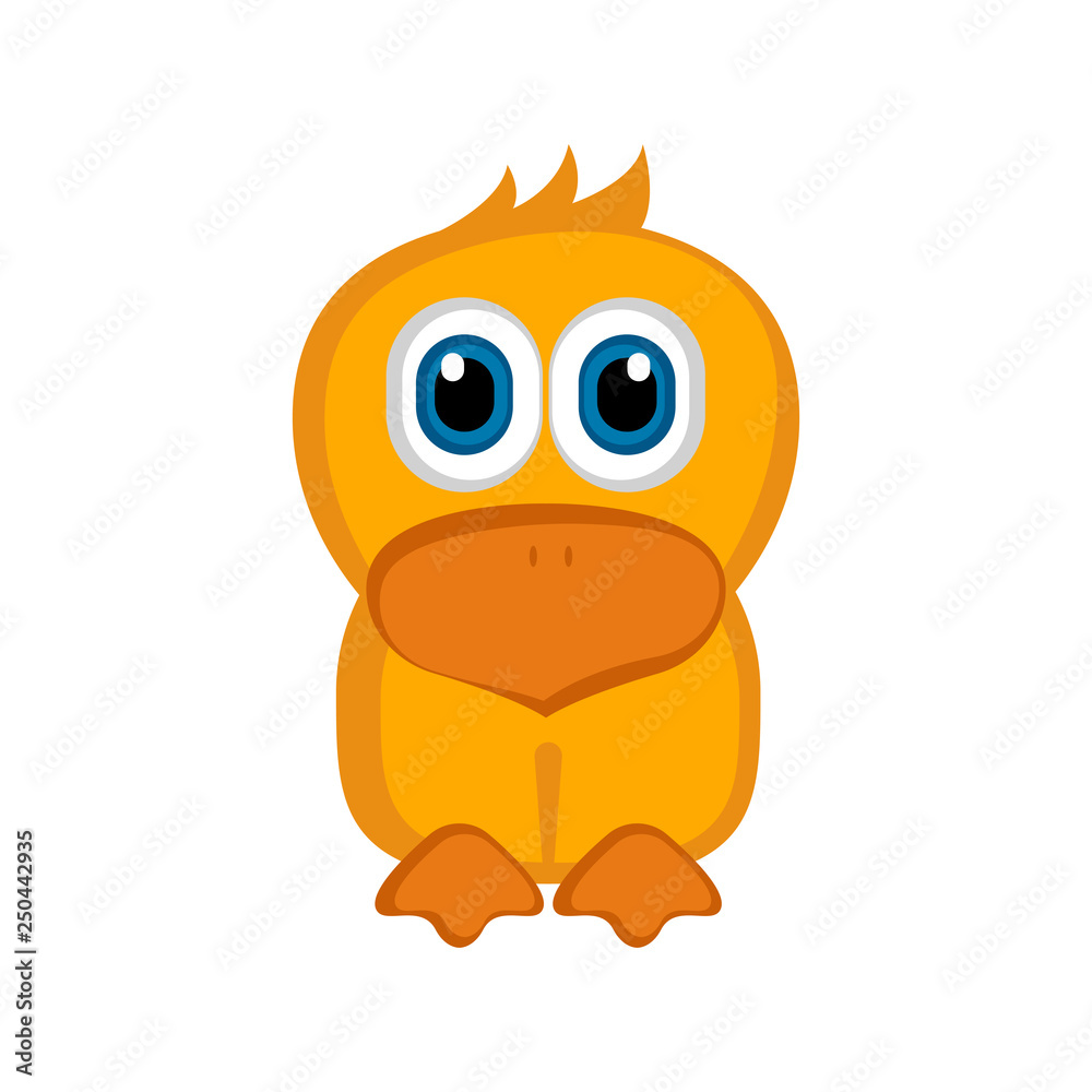 Isolated cute chicken. Farm animal. Vector illustration design