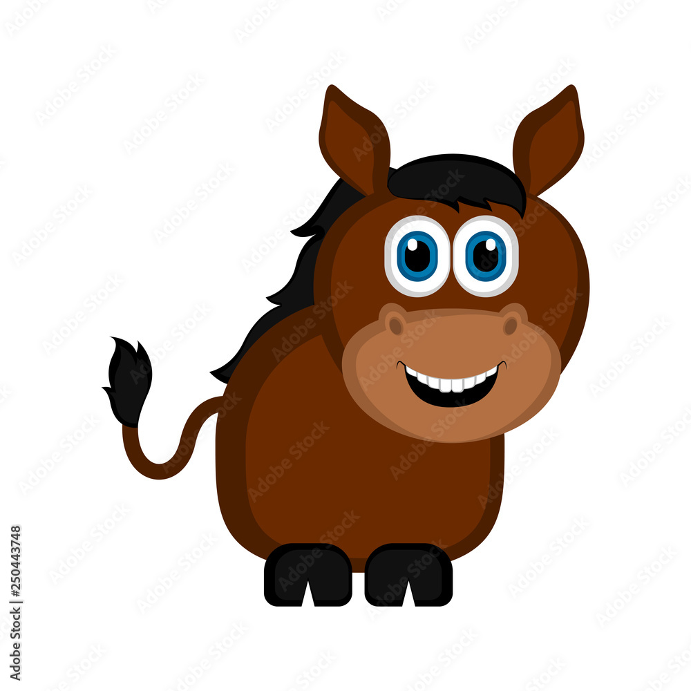 Isolated cute horse. Farm animal. Vector illustration design Isolated cute horse. Farm animal. Vector illustration design
