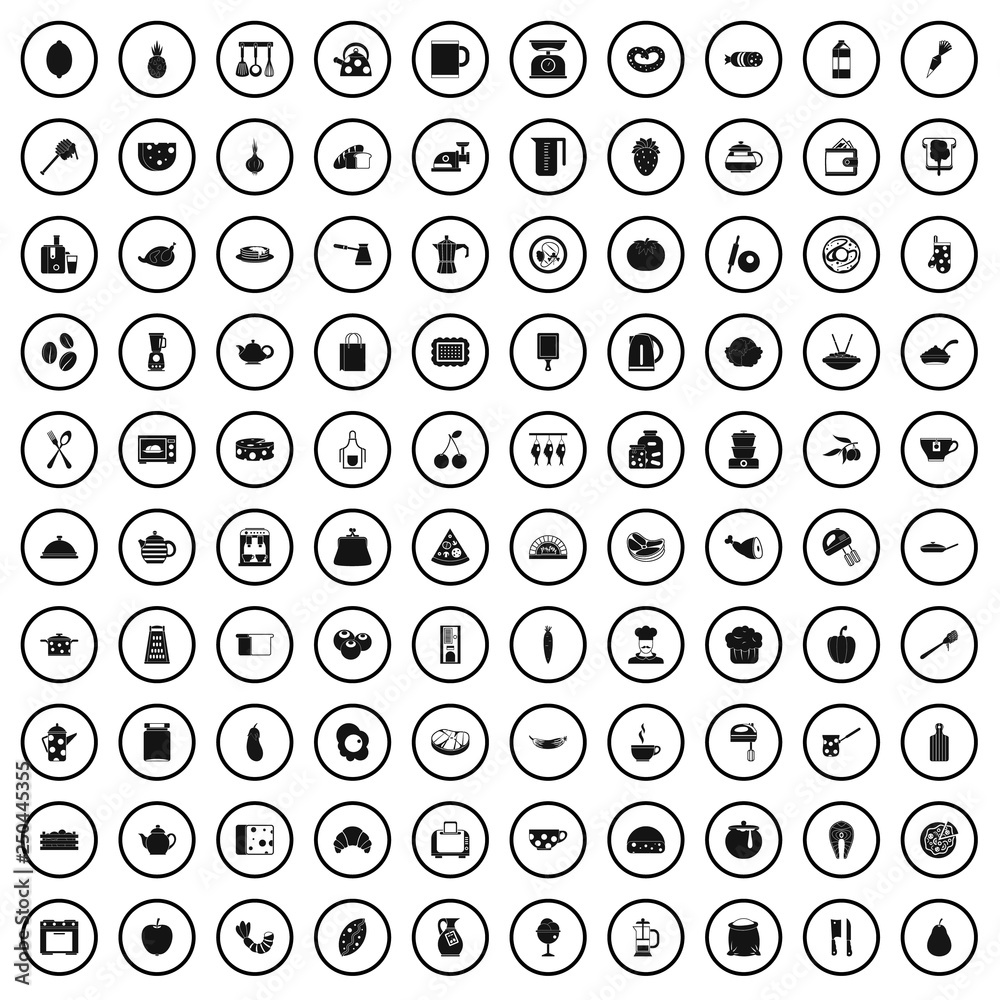 100 cooking icons set in simple style for any design vector illustration 100 cooking icons set in simple style for any design vector illustration