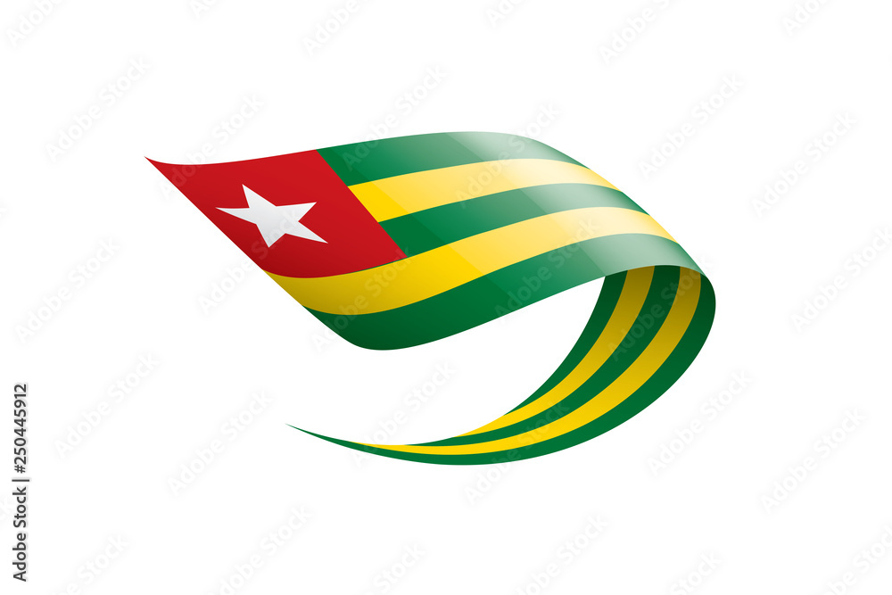 togo flag, vector illustration on a white background. togo flag, vector illustration on a white background.