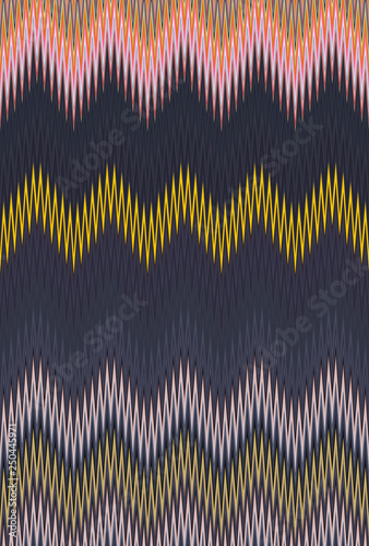 Colorful seamless Chevron zigzag wave pattern abstract art background, rainbow trends photo