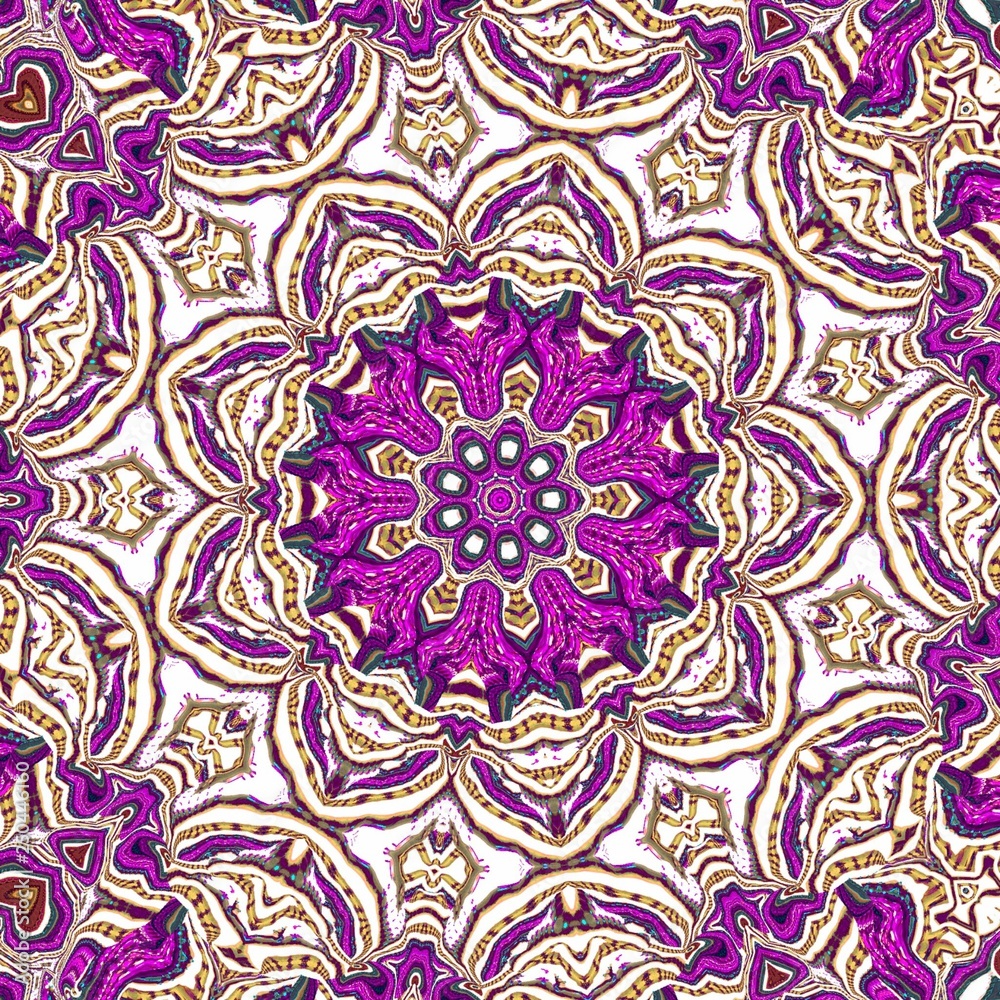 kaleidoscope purple geometric pattern abstract. design pink.