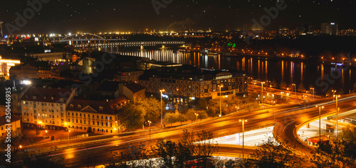 Canvas Print Beautiful panorama of  Bratislava Downtown