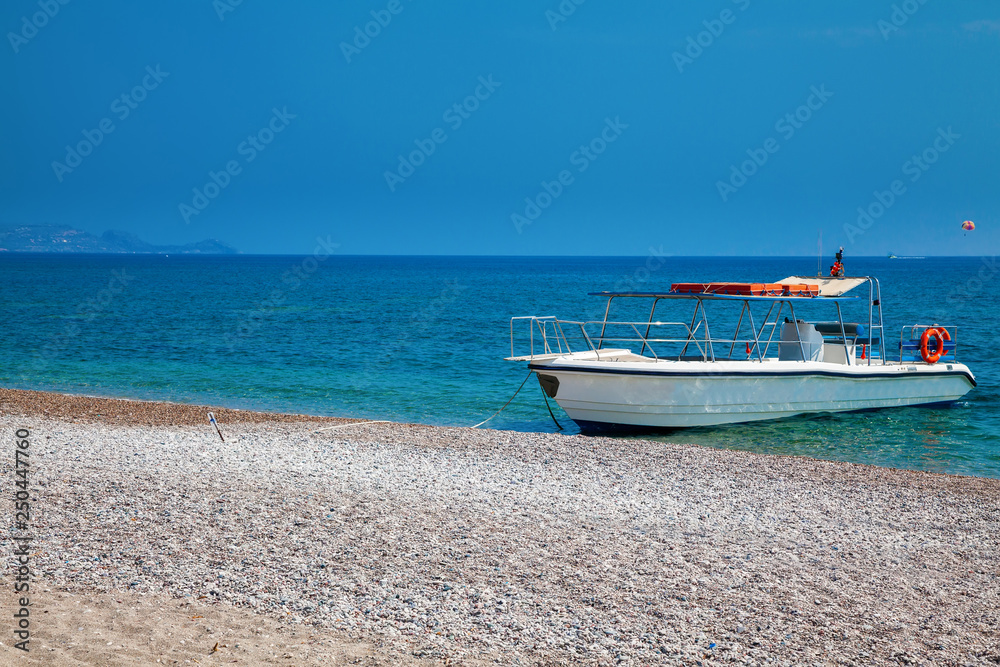 Fototapeta premium small yacht for excursion