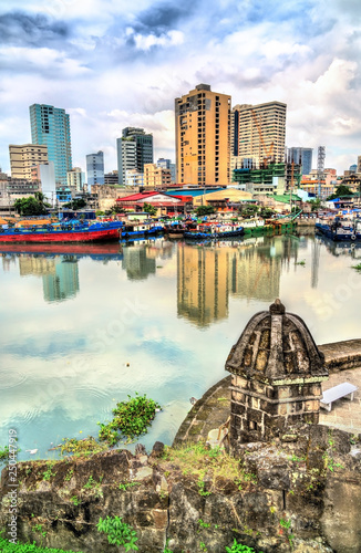 View of the Pasig River from Fort Santiago in Manila, the Philippines photo
