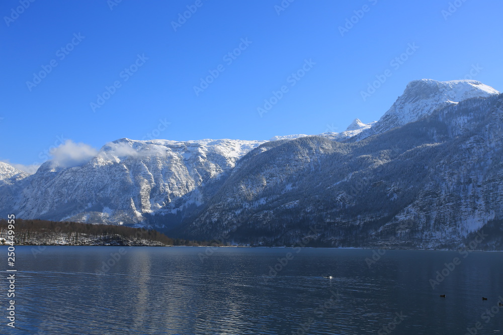 lake of Hallstatt in austria, Krippenstein range